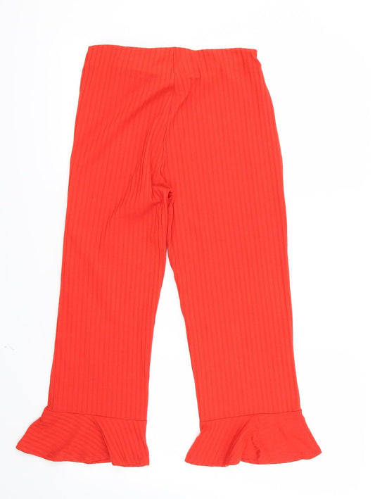 Zara Womens Red Trousers Size 6 L21.5 in