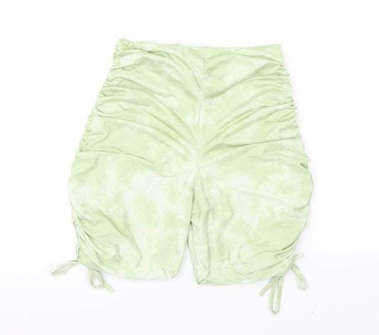 PRETTYLITTLETHING Womens Green Sweat Shorts Size 6