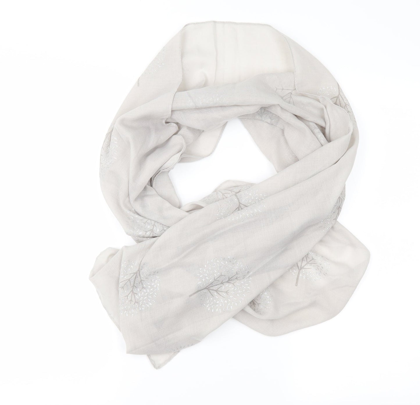 Preworn Womens Grey Geometric Shawl/Wrap