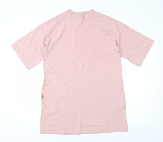 Topshop Womens Pink Jersey T-Shirt Dress Size XS