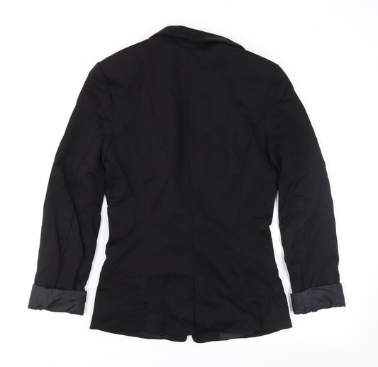 H&M Womens Black Jacket Suit Jacket Size 4