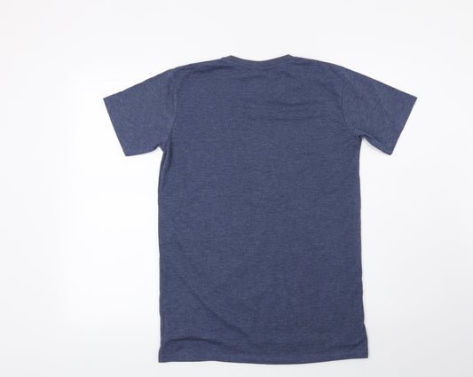 Preworn Boys Blue Basic T-Shirt Size 12 Years - Eat Sleep Scoot Repeat
