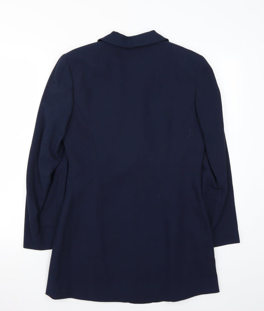 Definitions Womens Blue Jacket Blazer Size 10