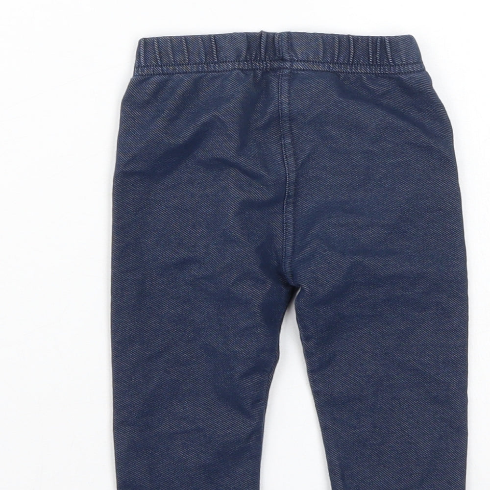 Nutmeg Girls Blue Floral Capri Leggings Size 6-9 Months