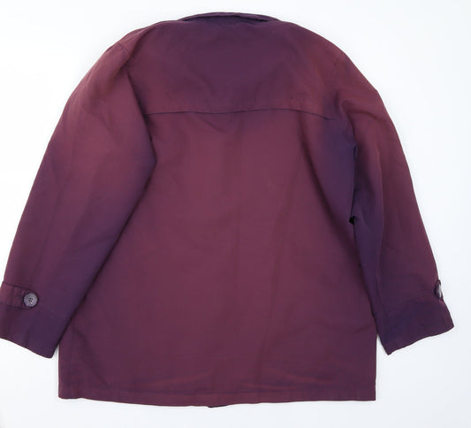Preworn Womens Purple Jacket Coat Size 14