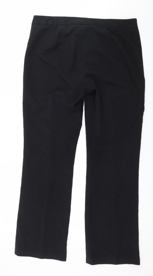 Marks and Spencer Womens Black Trousers Size 14 L20 in