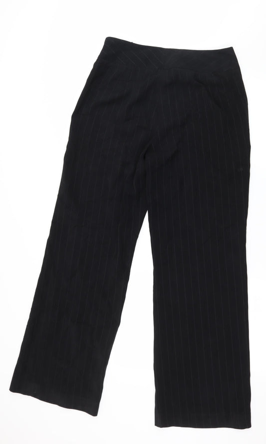 Amartanto Womens Beige Striped Trousers Size 12 L30 in