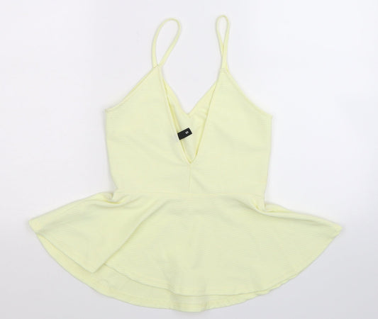 Divided Womens Yellow Basic Tank Size S