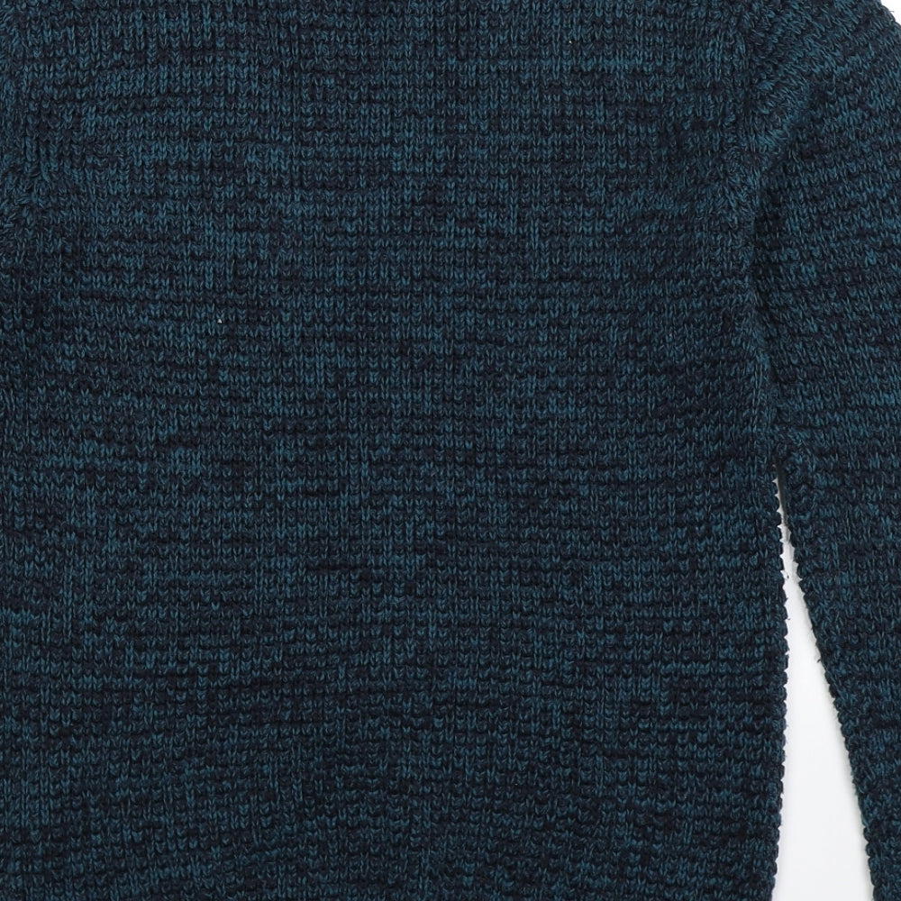 Cedar Wood State Mens Blue Knit Pullover Jumper Size S