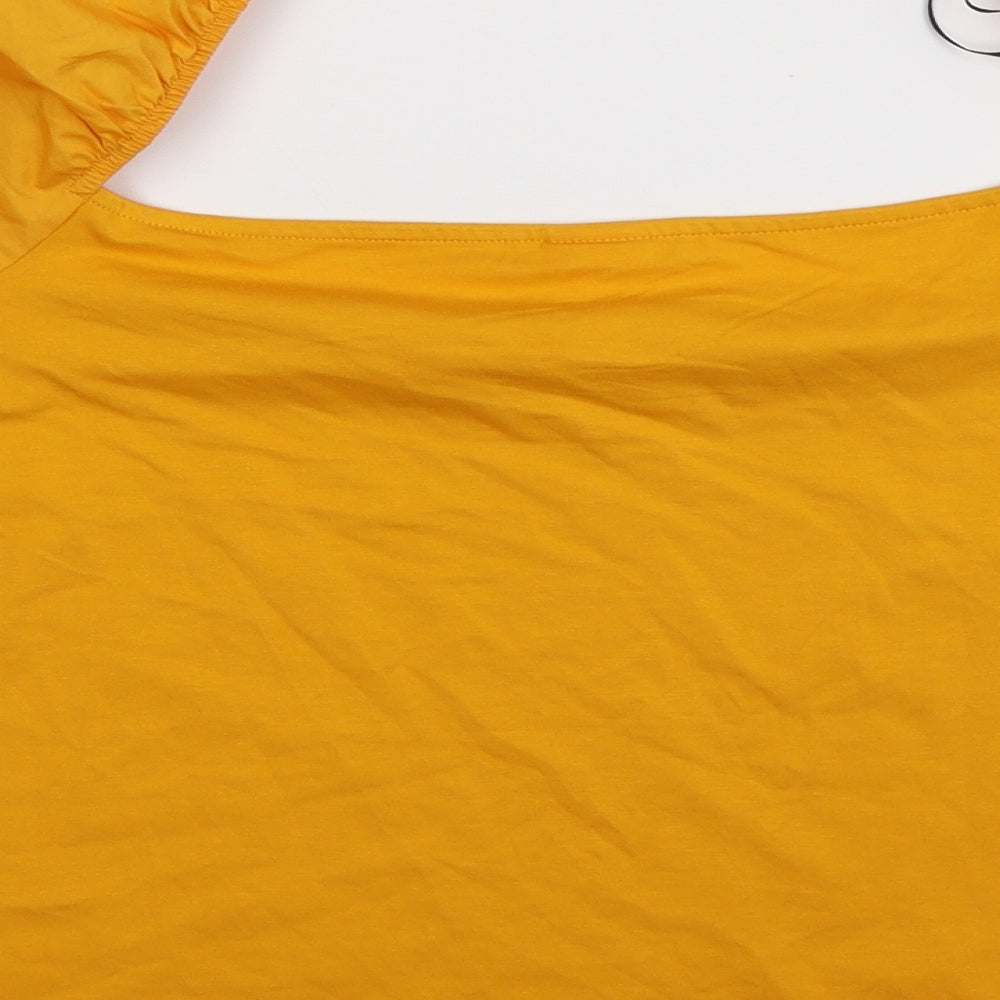 H&M Womens Yellow Basic T-Shirt Size XL
