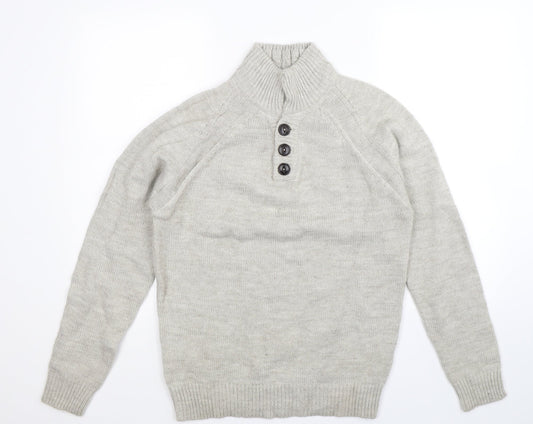 Industrialize Mens Grey Knit Pullover Jumper Size S