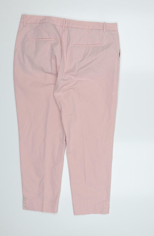 Marks and Spencer Womens Pink Trousers Size 14 L24 in