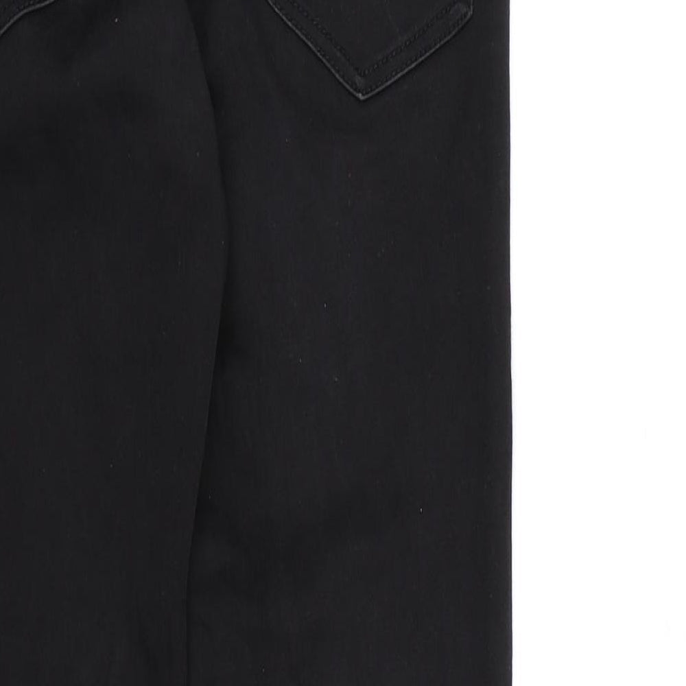 Brand and care label for ESMARA women’s black denim skinny jeans, size UK 10, 28-inch leg