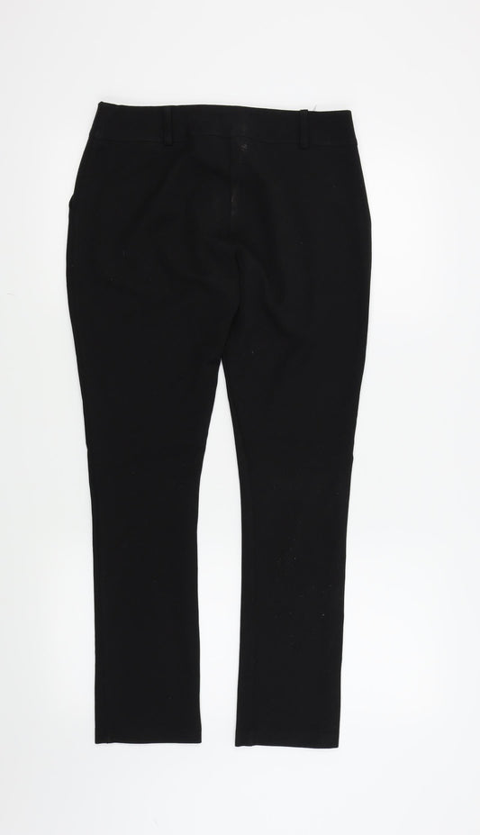 Eager Womens Black Trousers Size 10 L27 in