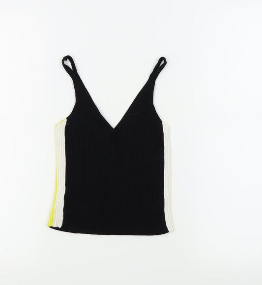 Stradivarius Girls Black Basic Tank Size M