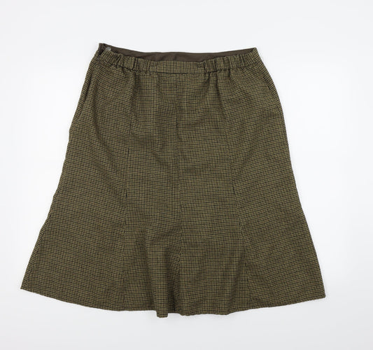 Cotton Traders Womens Beige A-Line Skirt Size 36 in