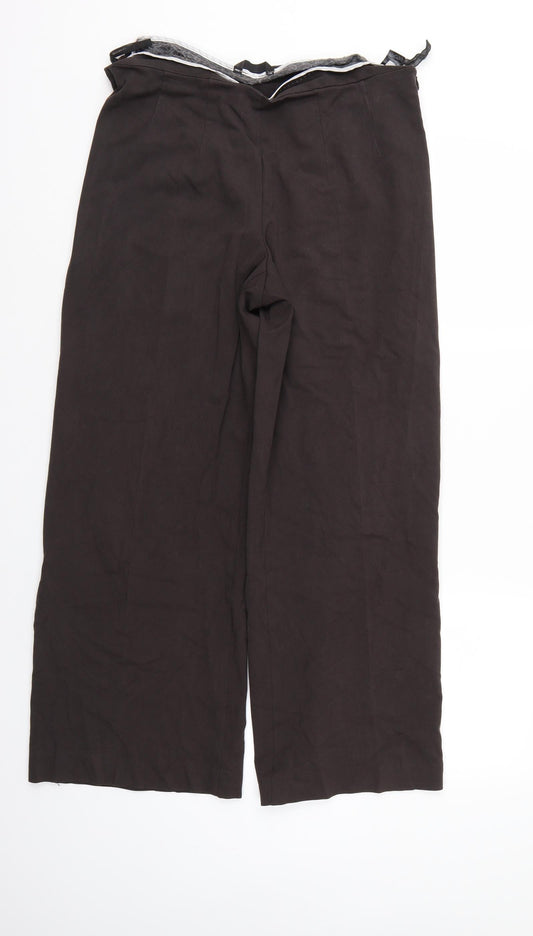 M&S Womens Brown Trousers Size 14 L28 in