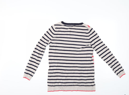Oasis Womens Multicoloured Striped Pullover Sweatshirt Size S