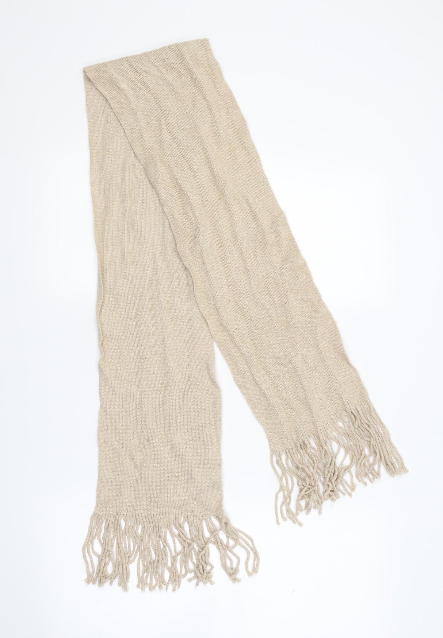 Preworn Womens Beige Knit Scarf
