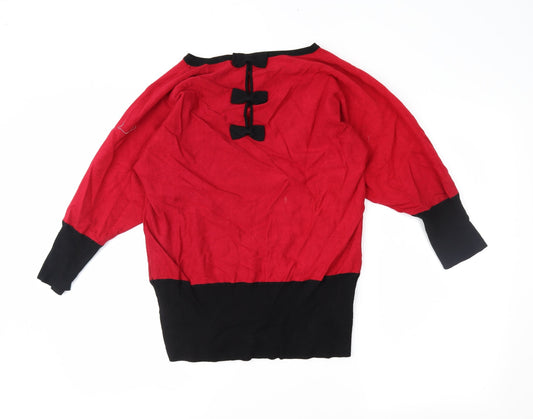 Marble Womens Red Pullover Jumper Size 8