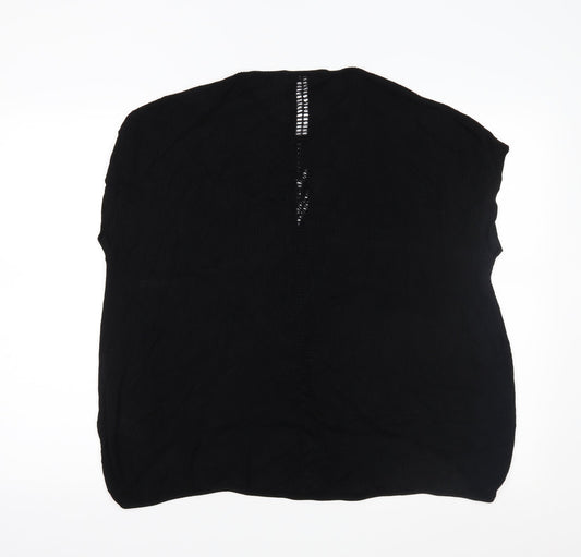 GREAT PLAINS Womens Black Tunic Jumper Size M