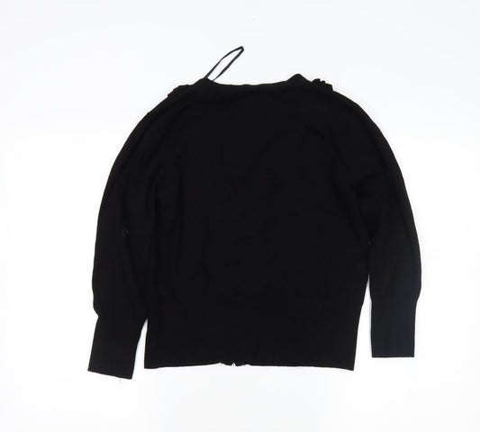 Star Womens Black Cardigan Jumper Size 14