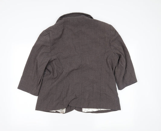 anna rose Womens Grey Jacket Blazer Size 18