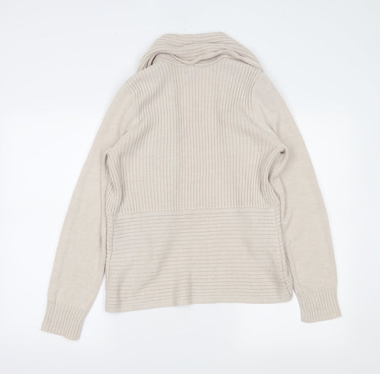 H&M Womens Beige Wrap Jumper Size M