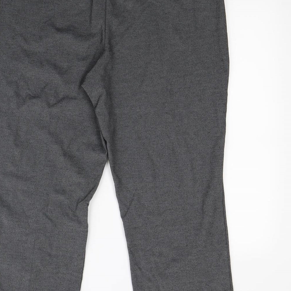 Brand and care label for Preworn women’s grey dress pants trousers, size UK 16, 24-inch leg