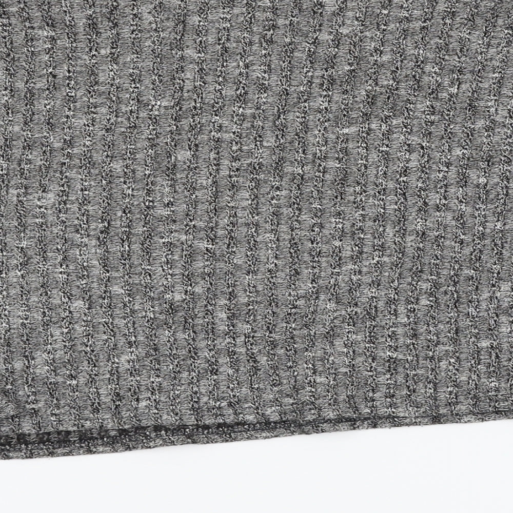 Topshop Womens Grey Cropped T-Shirt Size 12