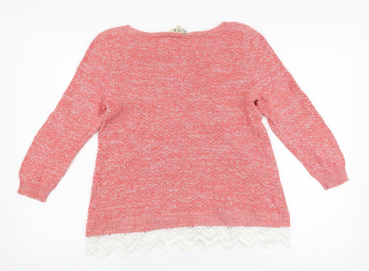 M&Co Womens Pink Pullover Jumper Size 14