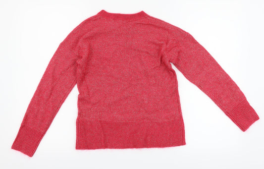 Marks and Spencer Girls Pink Pullover Jumper Size 12-13 Years
