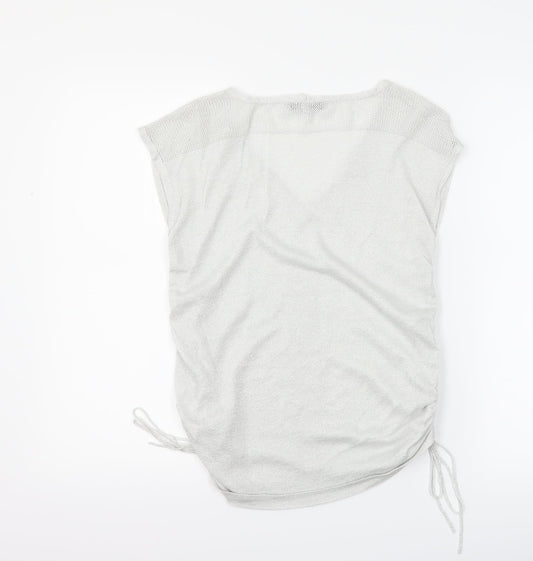 NEXT Womens Silver Basic T-Shirt Size 6