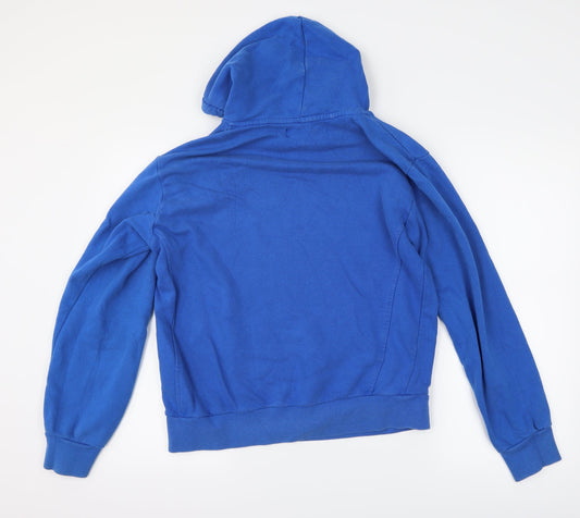 Drunk Punk Womens Blue Pullover Hoodie Size S