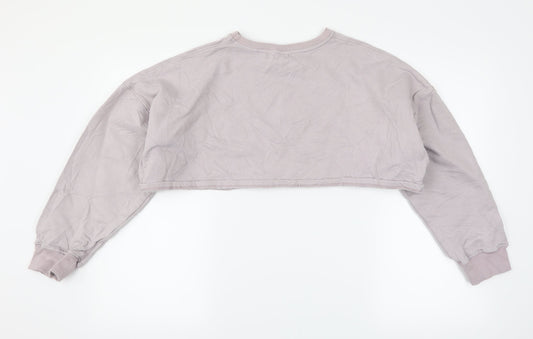 Motel Womens Purple Pullover Sweatshirt Size S - angel cropped