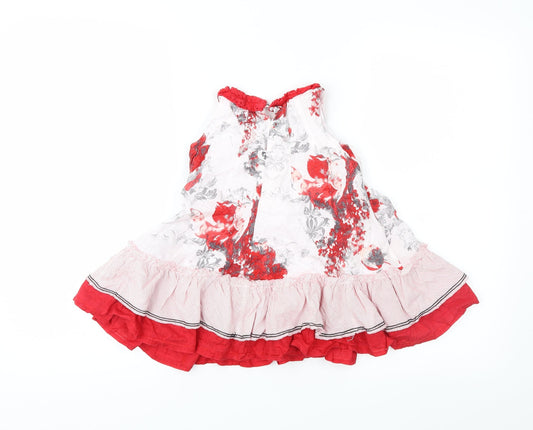 Marese Girls Red Geometric Fit & Flare Size 3 Years