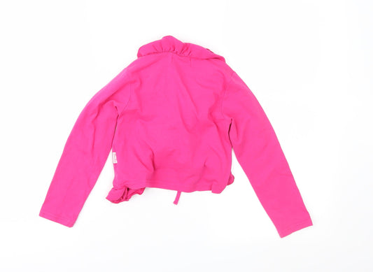 Pom Pom Girls Pink Jersey Jacket Size 6 Years