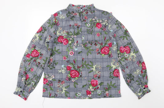 Jeuvre Womens Multicoloured Floral Basic Blouse Size S