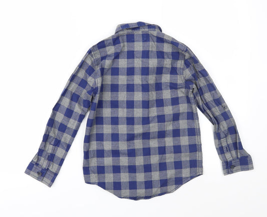 F&F Boys Black Check Basic Button-Up Size 6-7 Years
