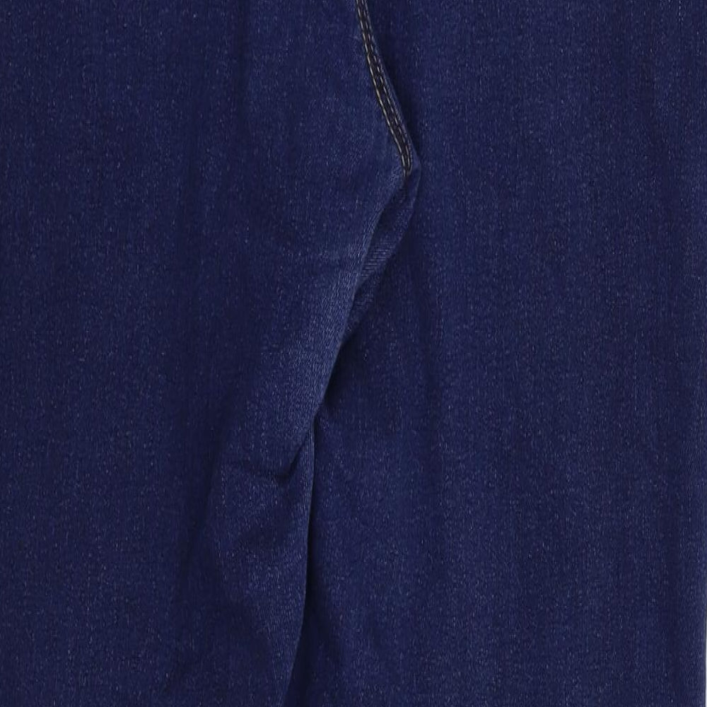 Brand and care label for Dorothy Perkins women’s blue skinny jeans, size UK 10, 29-inch leg - stretch waistband