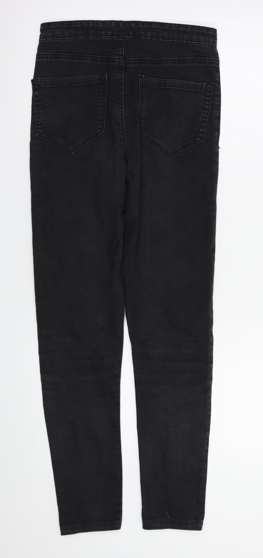 Denim&co Womens Black Straight Jeans Size 8 L27 in