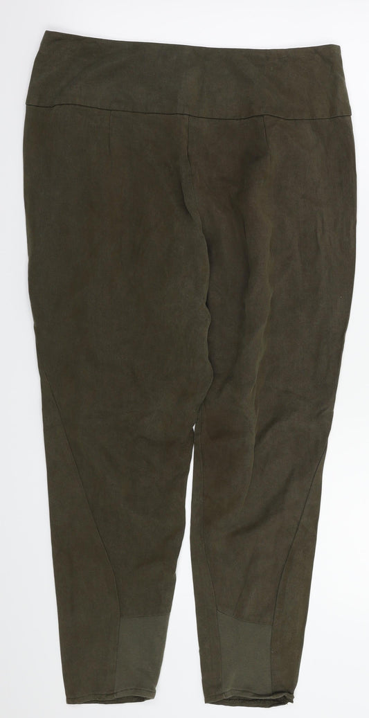 Topshop Womens Green Trousers Size 10 L24 in
