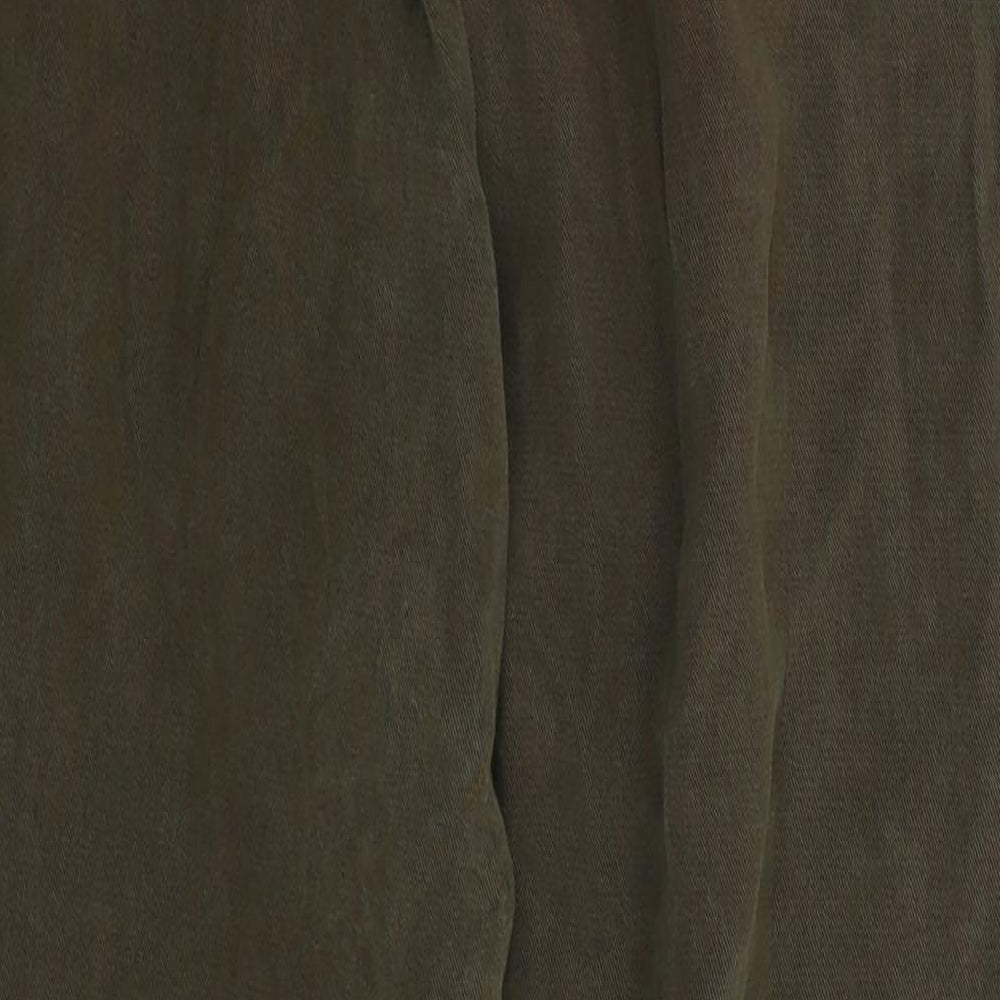 Topshop Womens Green Trousers Size 10 L24 in