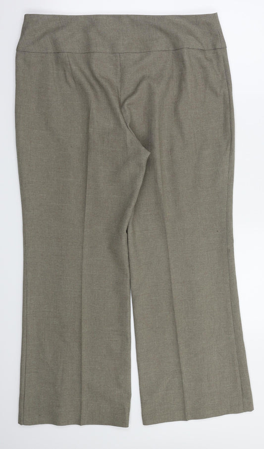 M&S Womens Brown Trousers Size 16 L25 in