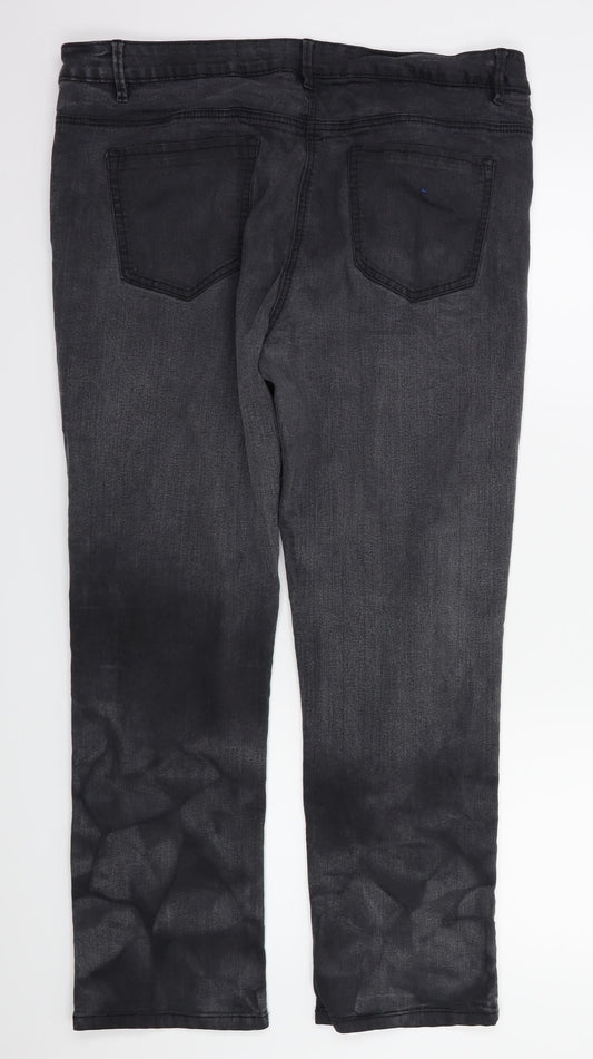 straight Womens Black Straight Jeans Size 36 in L27 in