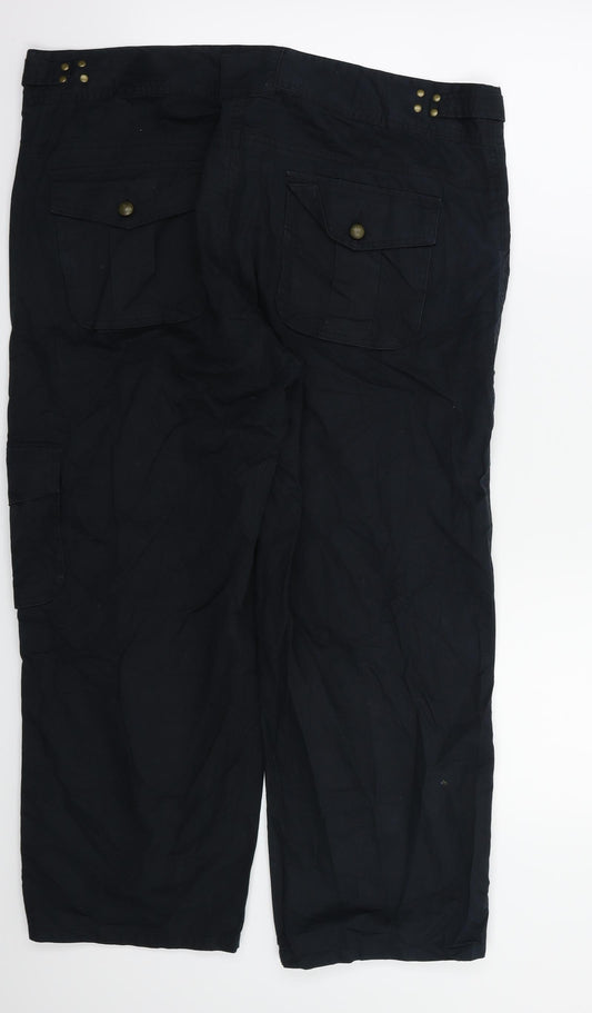 tinster Womens Black Trousers Size 18 L25 in