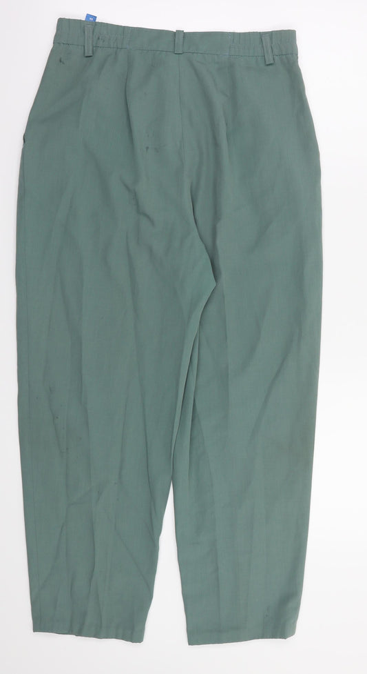 Blue Riinse Womens Green Trousers Size 28 in L24 in