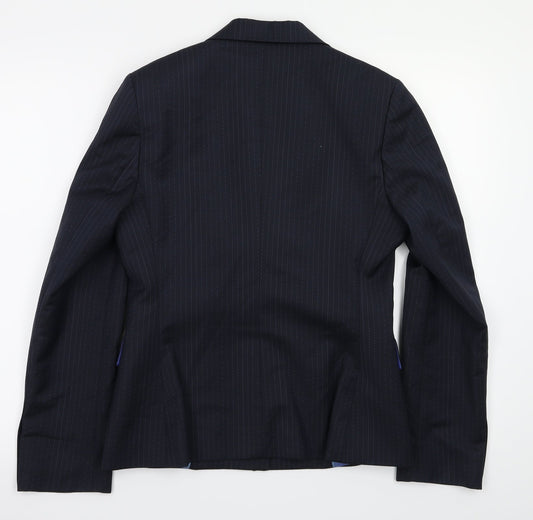 Slater Womens Blue Jacket Blazer Size 8