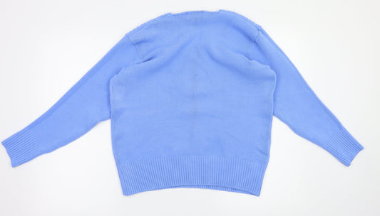 SK Collection Womens Blue Pullover Jumper Size M