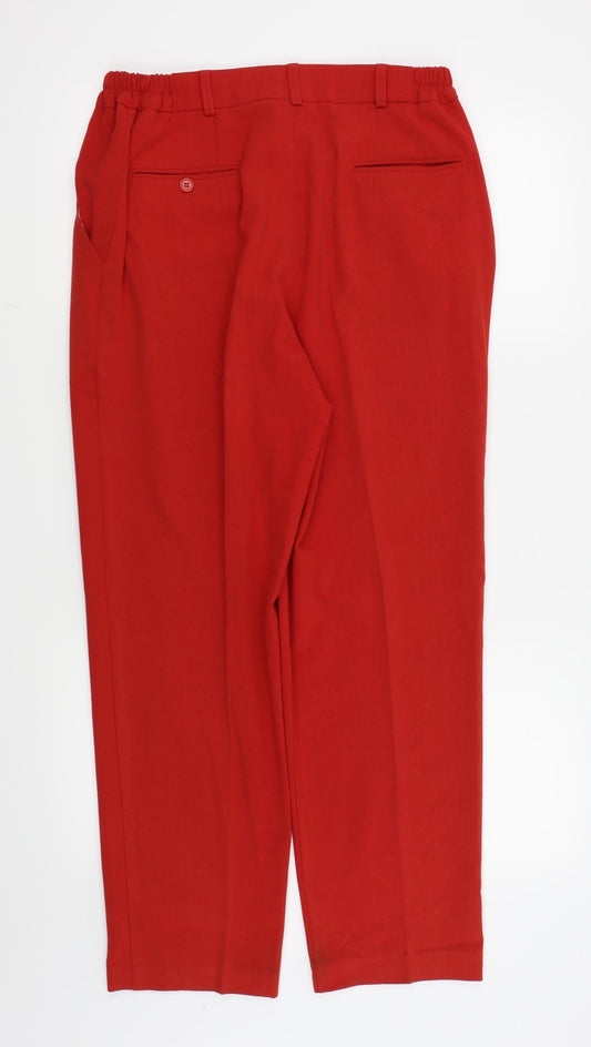 alison nickolas Womens Red Trousers Size 14 L25 in